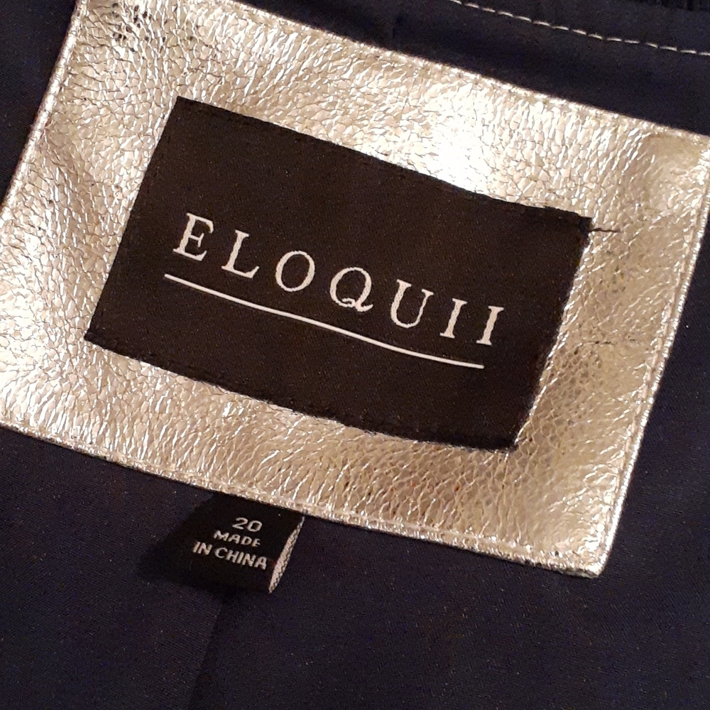 Eloquii Silver Bomber Jacket - image 5